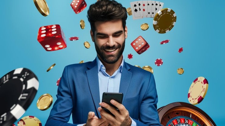 Mobile phone displaying Caribbean Stud Poker game on oriontoto login app